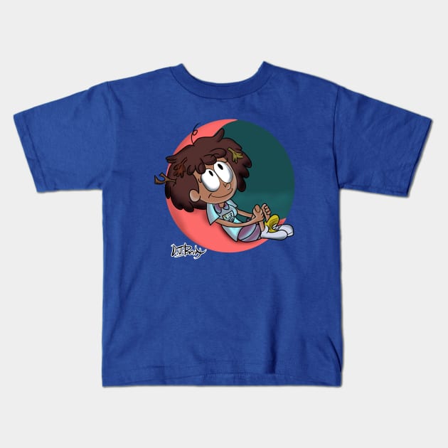 Anne on the Moon Kids T-Shirt by D.J. Berry